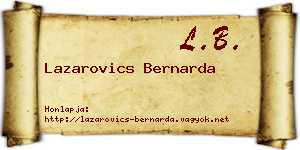 Lazarovics Bernarda névjegykártya
